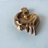 Vintage rooster in gilded ceramic