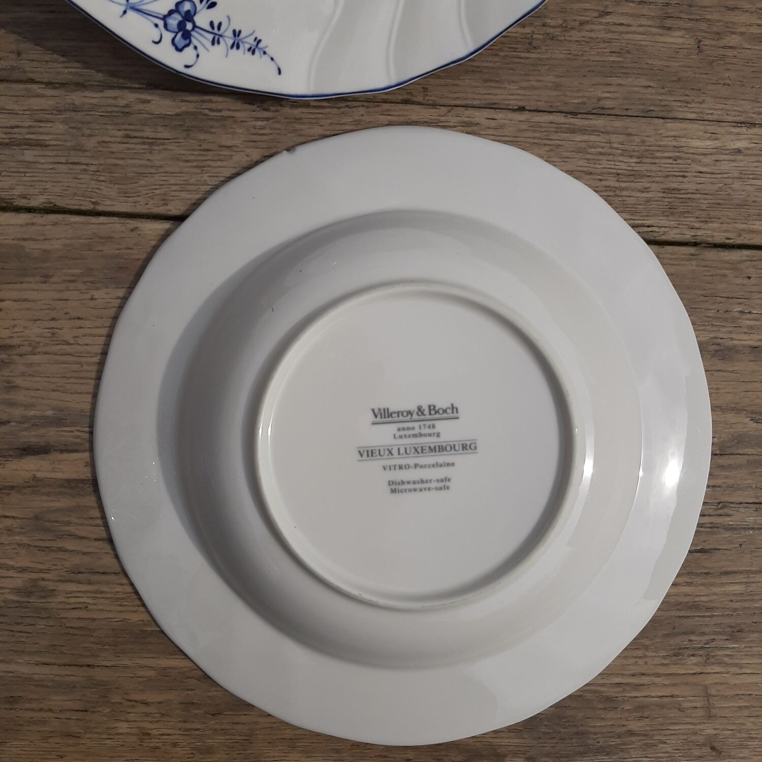 2 Hollow plates Old Luxembourg Villeroy and Boch