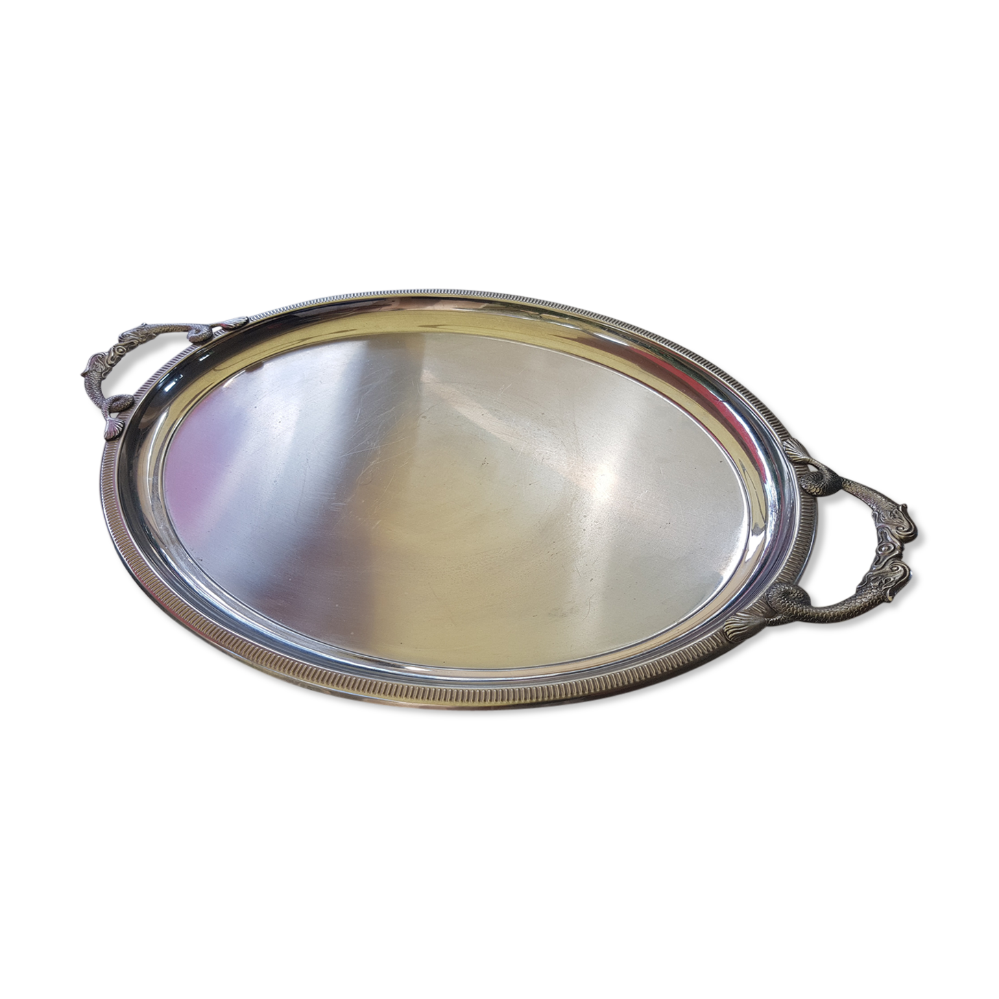 Jean Couzon stainless steel tray 1980