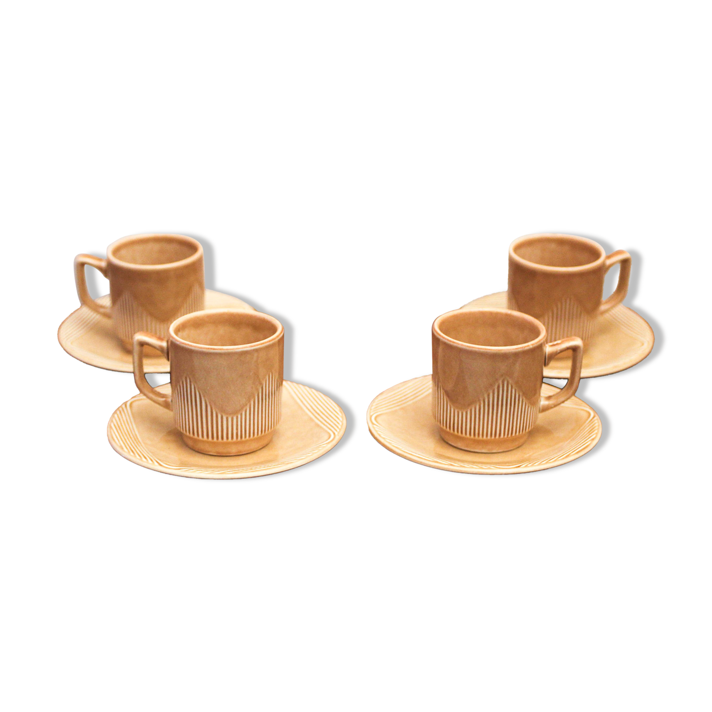 4 Espresso cups and saucers Pagnossin Italy