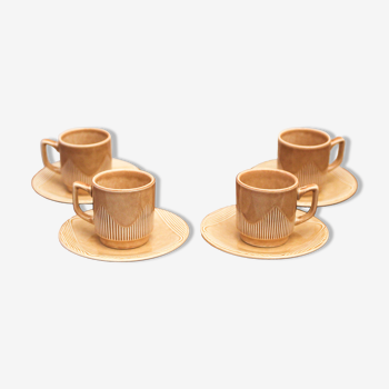 4 Espresso cups and saucers Pagnossin Italy