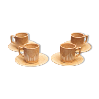 4 Espresso cups and saucers Pagnossin Italy