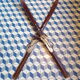Pair of vintage wooden skis 1.50m