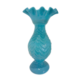 Blue opaline vase