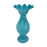 Vase opaline bleue