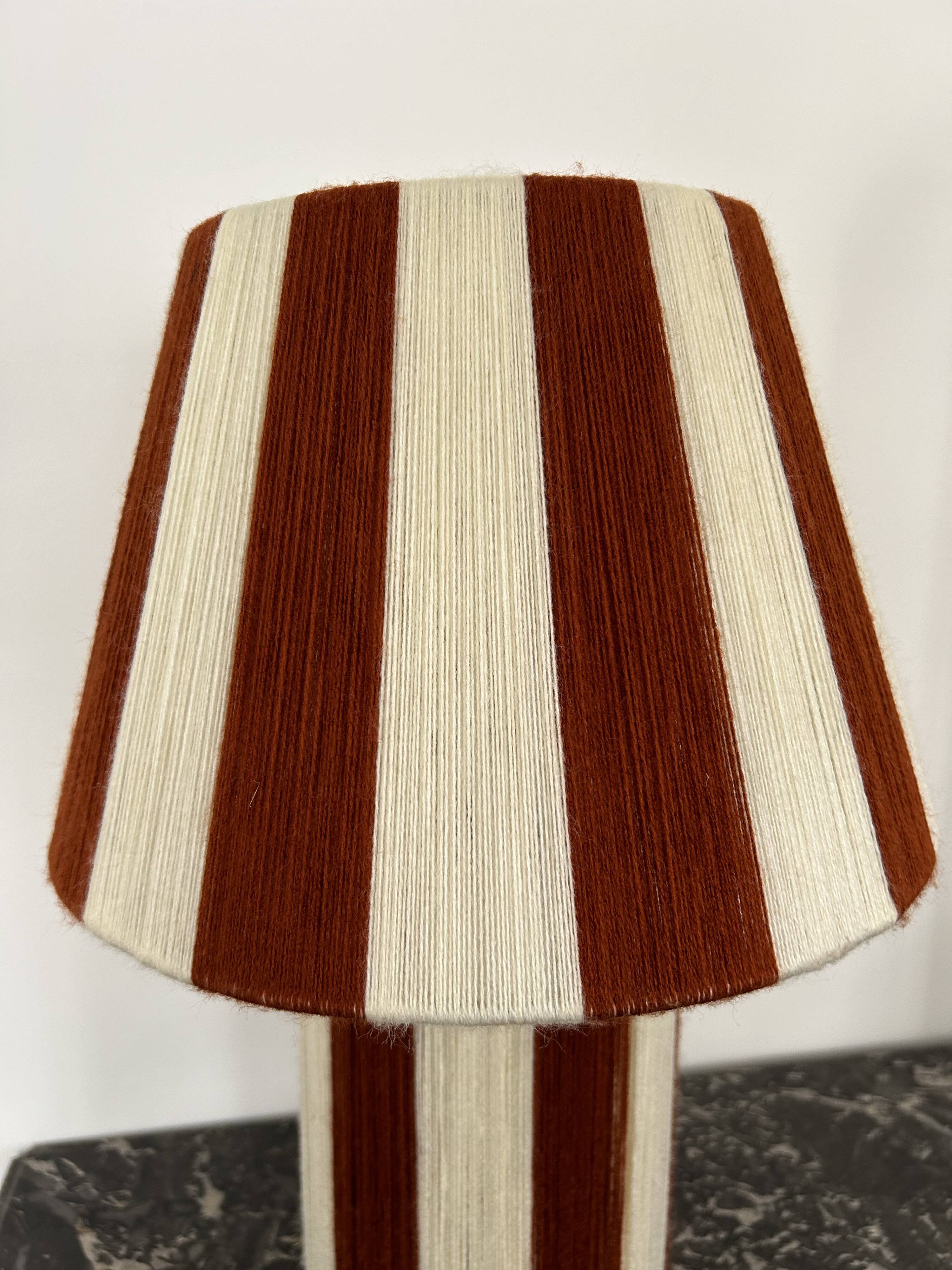 Terracotta wool lamp