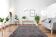 Tapis marocain moderne gris art contemporain 300x370cm
