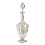 Chiseled and engraved crystal liqueur decanter