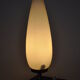 Opaline brass metal lamp 50s