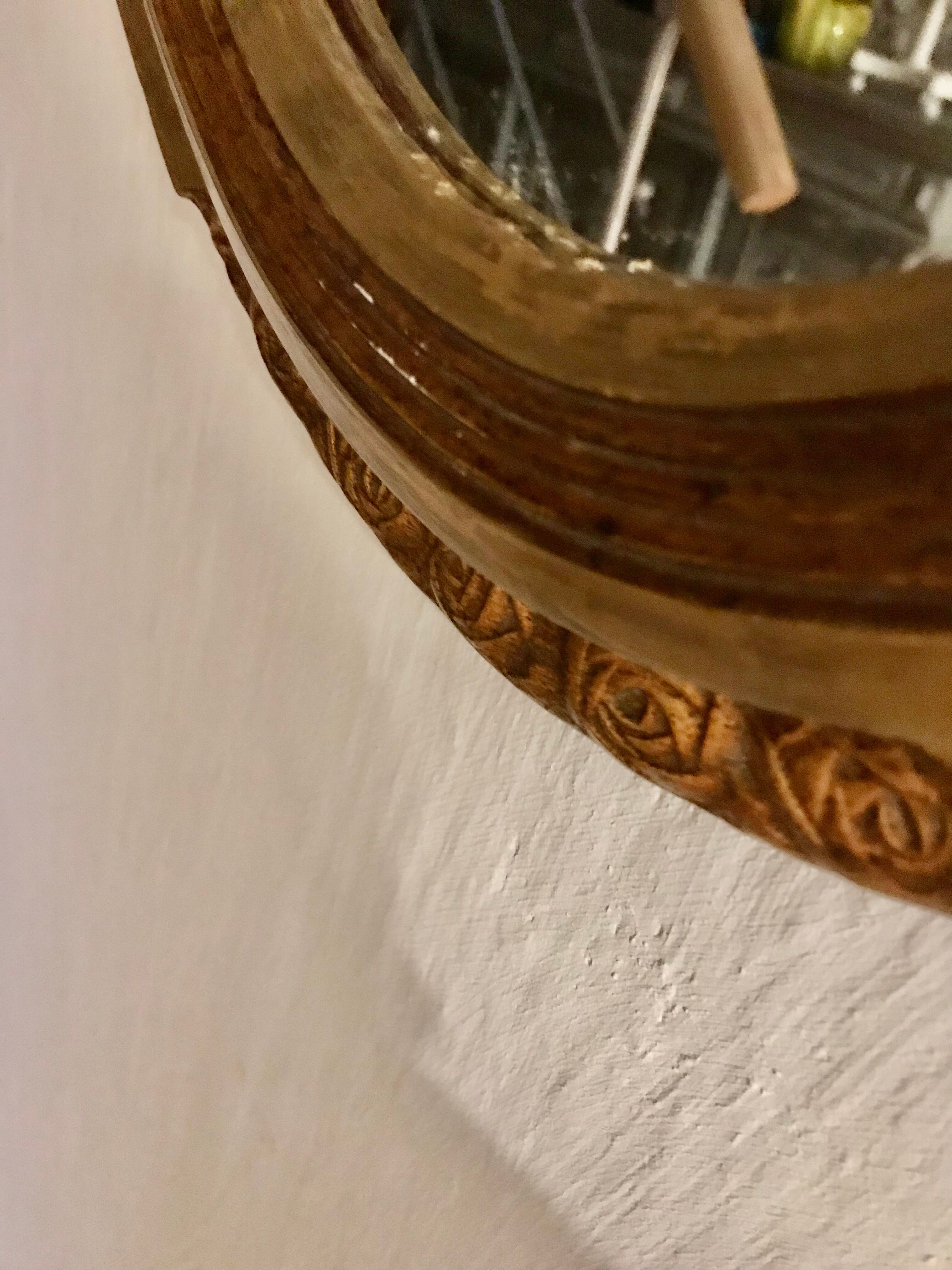 Oval Art Deco mirror 71x44cm