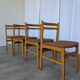 Set of 4 Vintage Branko Ursic Dining Chair: 1970s Scandinavian Wood & Brown