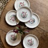 Set of 6 vintage deep plates, "Indian Tree" pattern by Digoin.