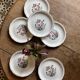 Set of 6 vintage deep plates, "Indian Tree" pattern by Digoin.
