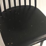 Series of 4 black Scandinavian chairs