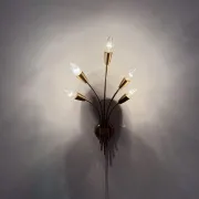 Applique murale en laiton des années 50.