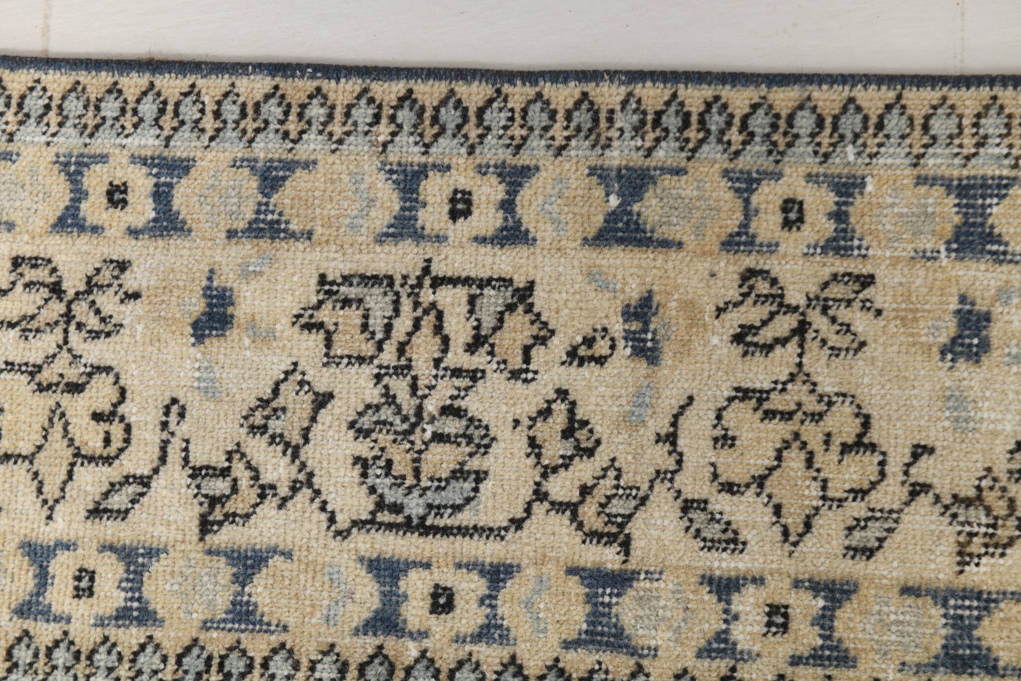 6x10 Navy Blue Turkish Vintage Rug, 193x315Cm