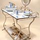 Dressing table – Napoleon III style – Wrought iron & Enamel – Flower decoration