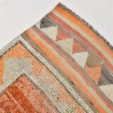 3x10 Orange & Beige Persian Vintage Runner Rug, 94x317Cm SK 22040