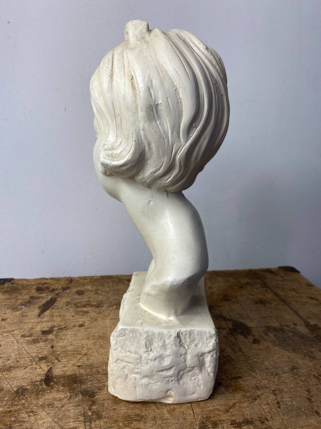 Plaster bust of a young girl