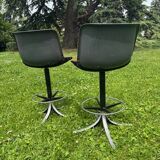 Pair of Osvaldo Borsani Tecno bar stools `1970