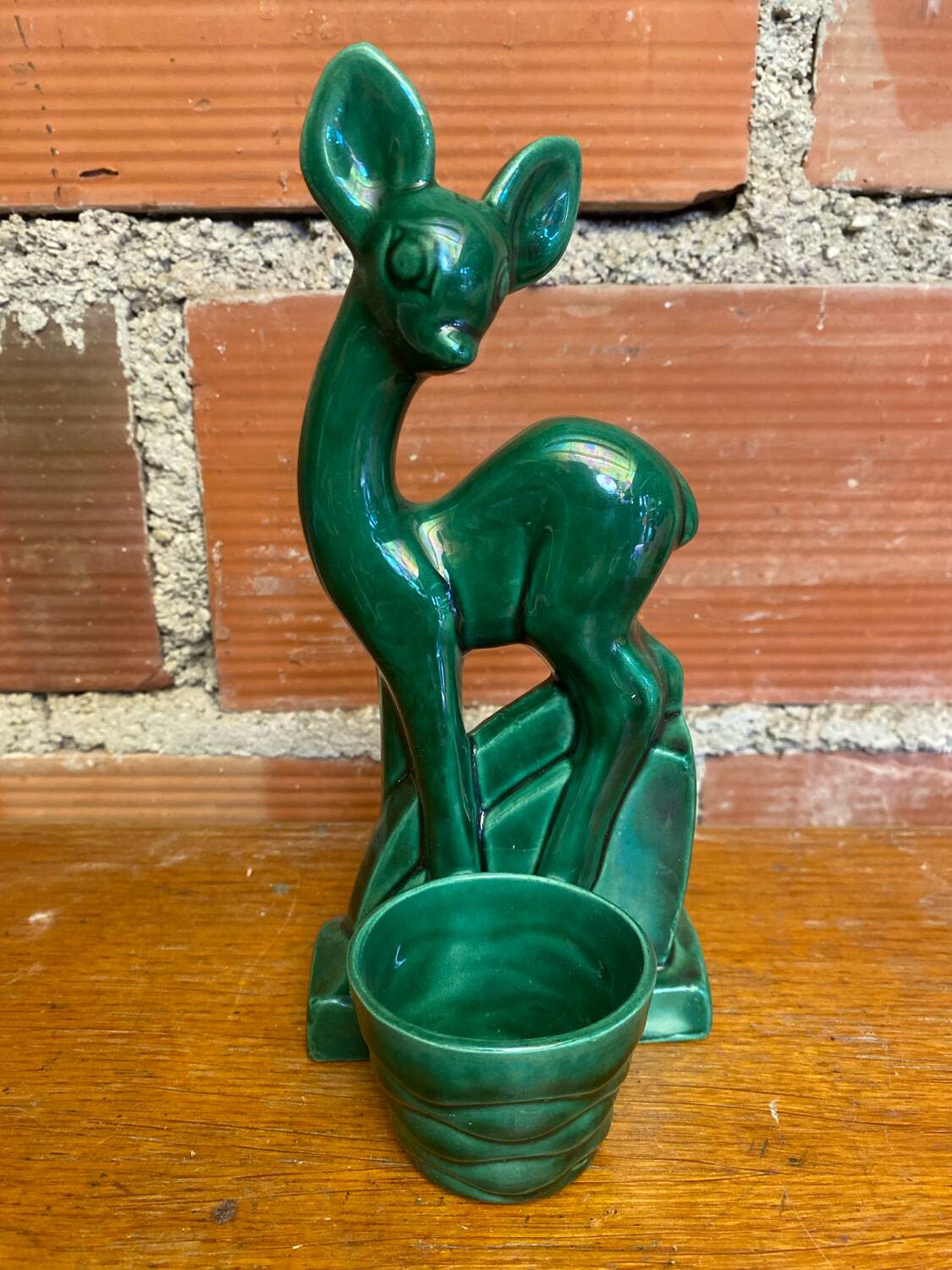 Antique Art Deco Doe Figurine ST CLÉMENT Ceramic Lemanceau Vintage