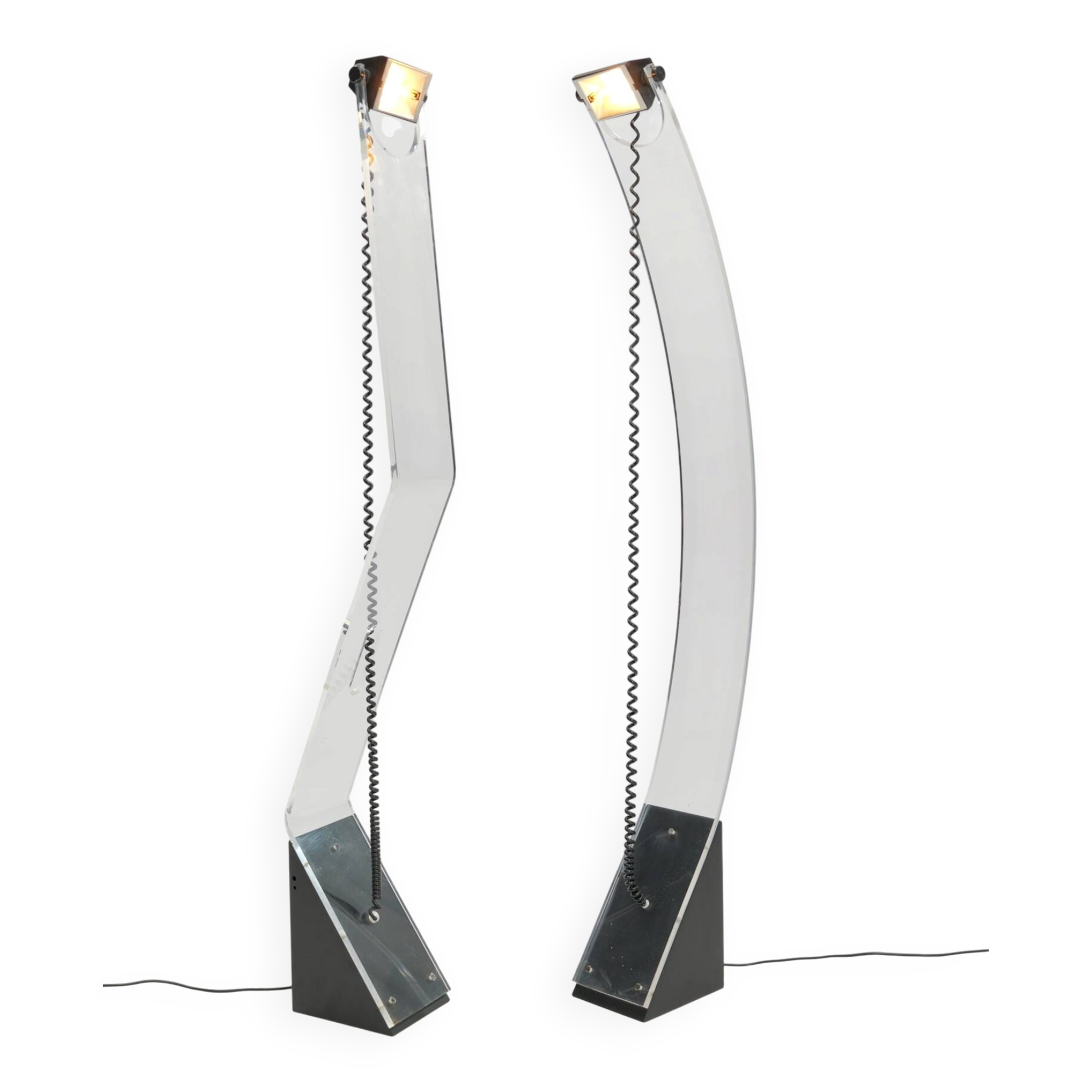 Set of post modern lamps, 1980s