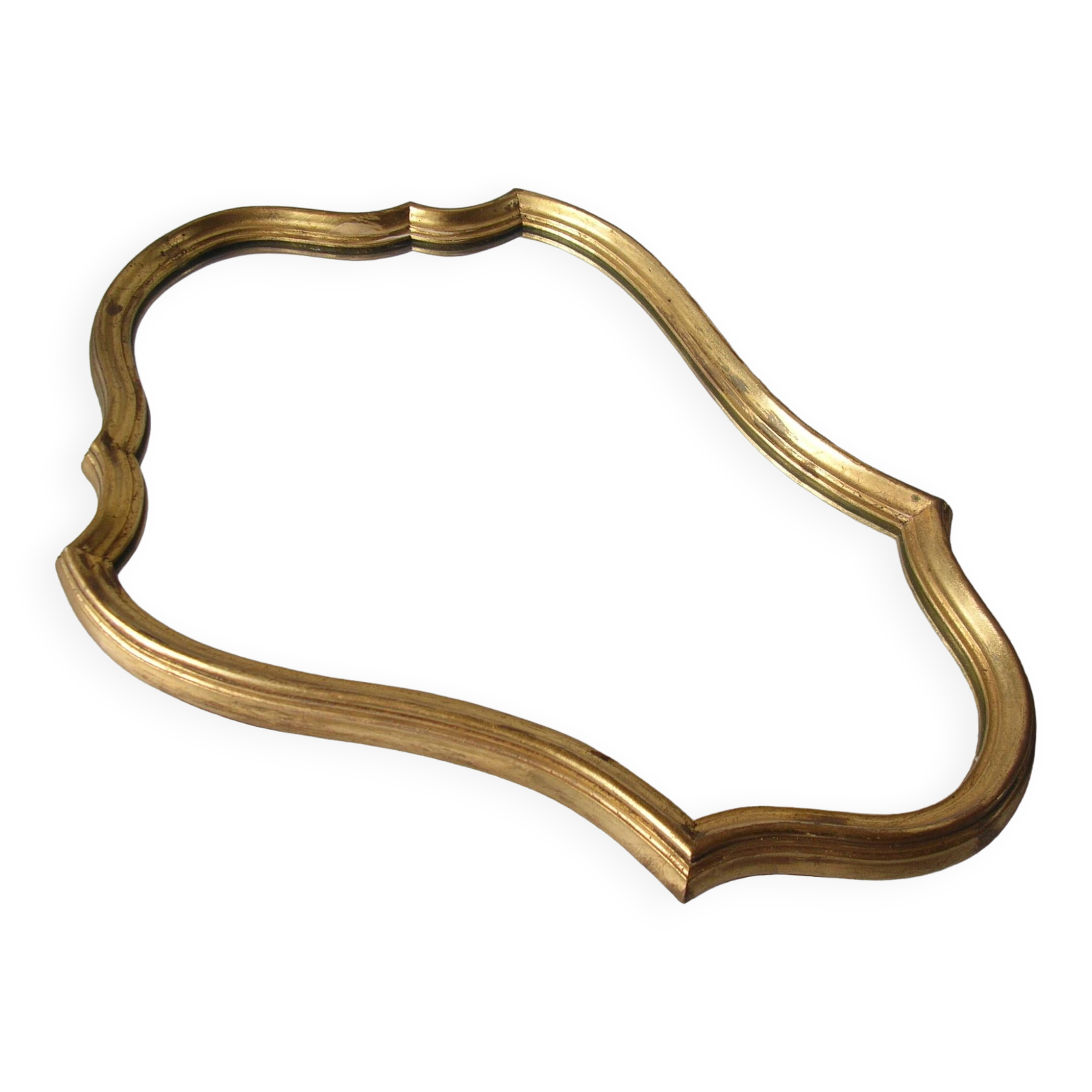 Old mirror glass mirror wooden background gilded wood decoration hall living room