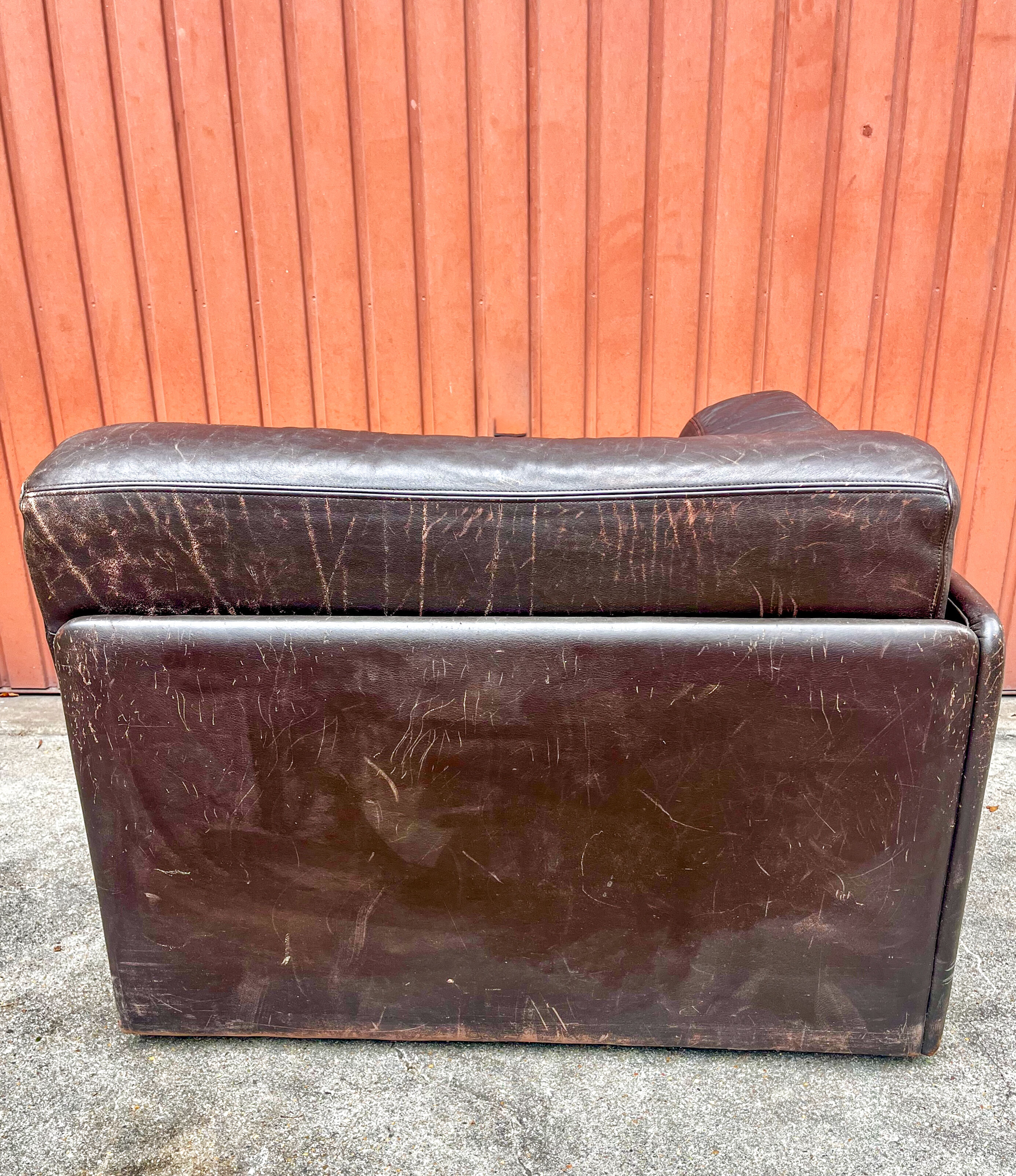 Corner leather armchair De Sede, 1970s