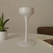 Vintage Scandinavian Ikea candlestick in Opaline.