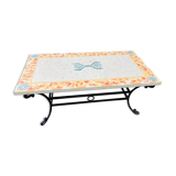 Coffee table legs iron mosaic top