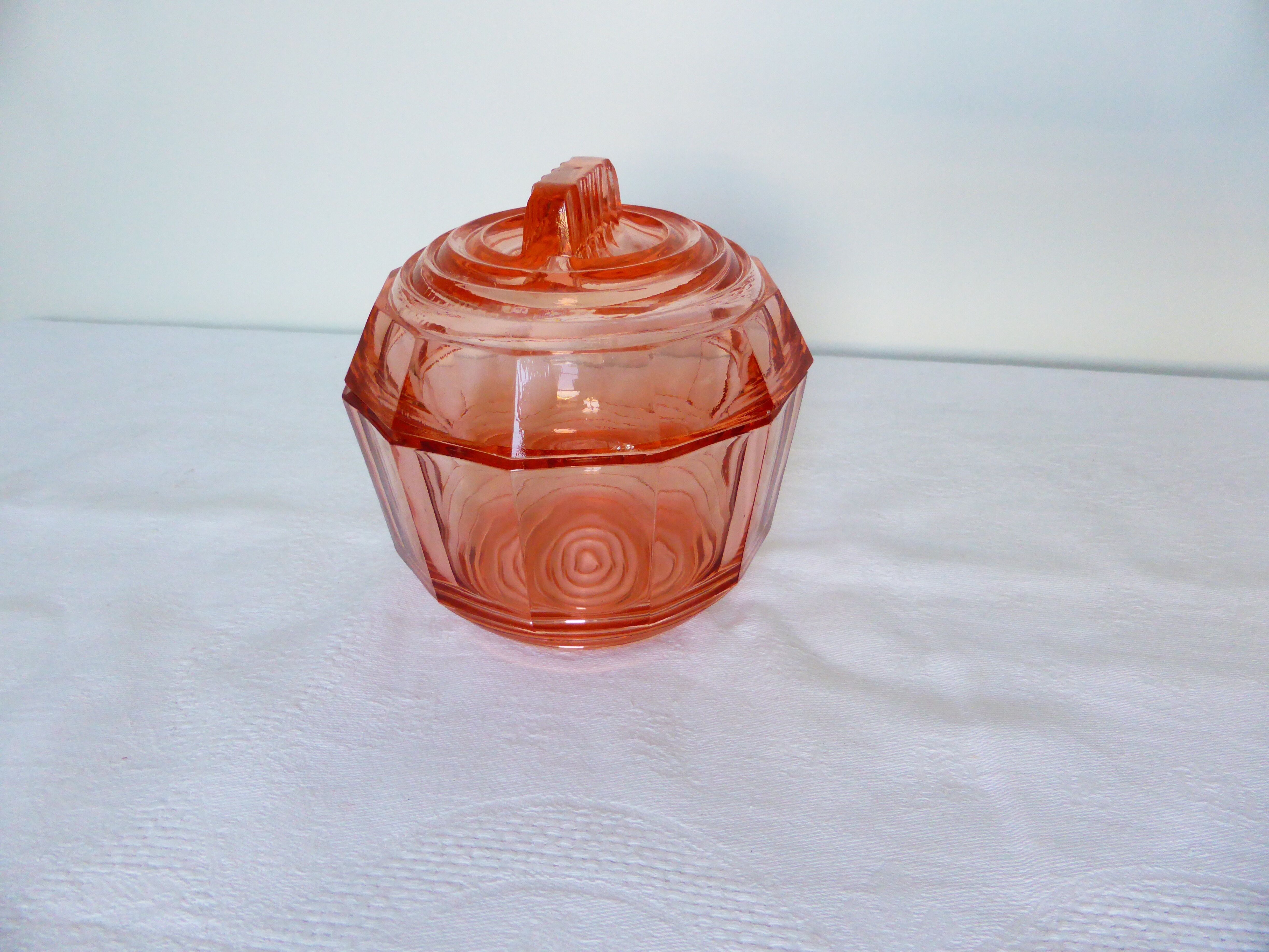 Rosaline pink glass candy box