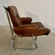 Vintage mid-century Scandinavian cognac leather lounge chair by Harald Relling