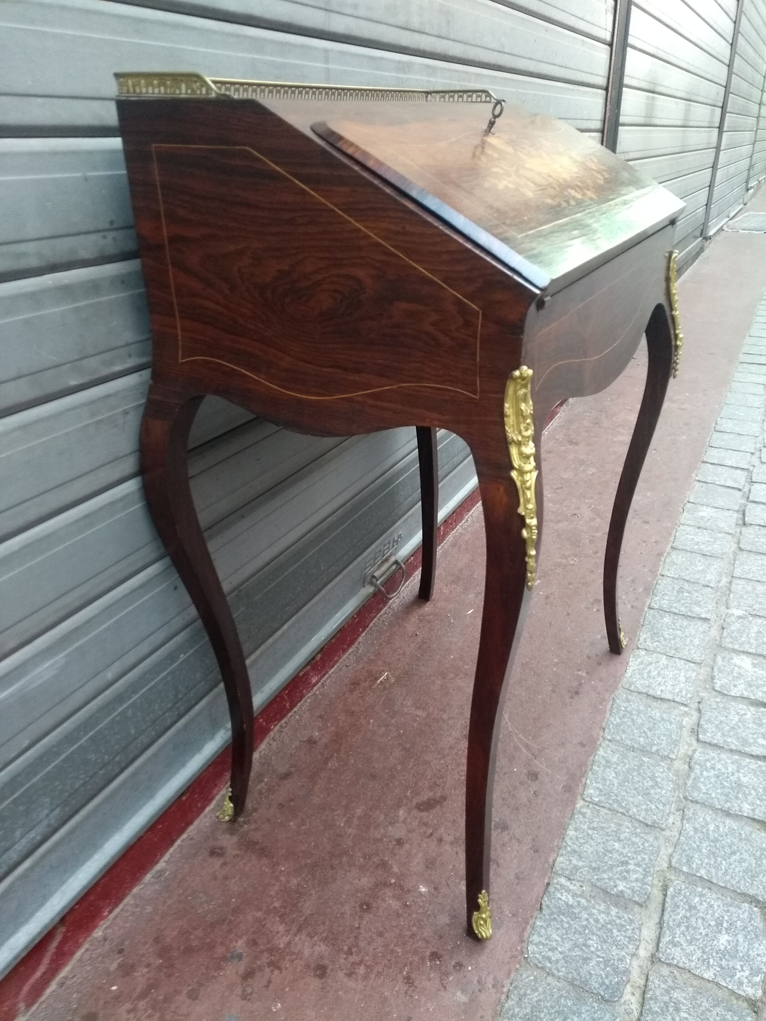 Rosewood slope desk Napoléon III end 19th century