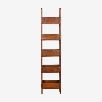 5-level shelf in Burmese teak