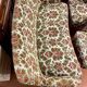 Vintage armchairs and sofa compass legs 1950 old floral pattern