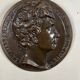 Pair of bronze medallions, Rouget de Lille and J.J. Rousseau