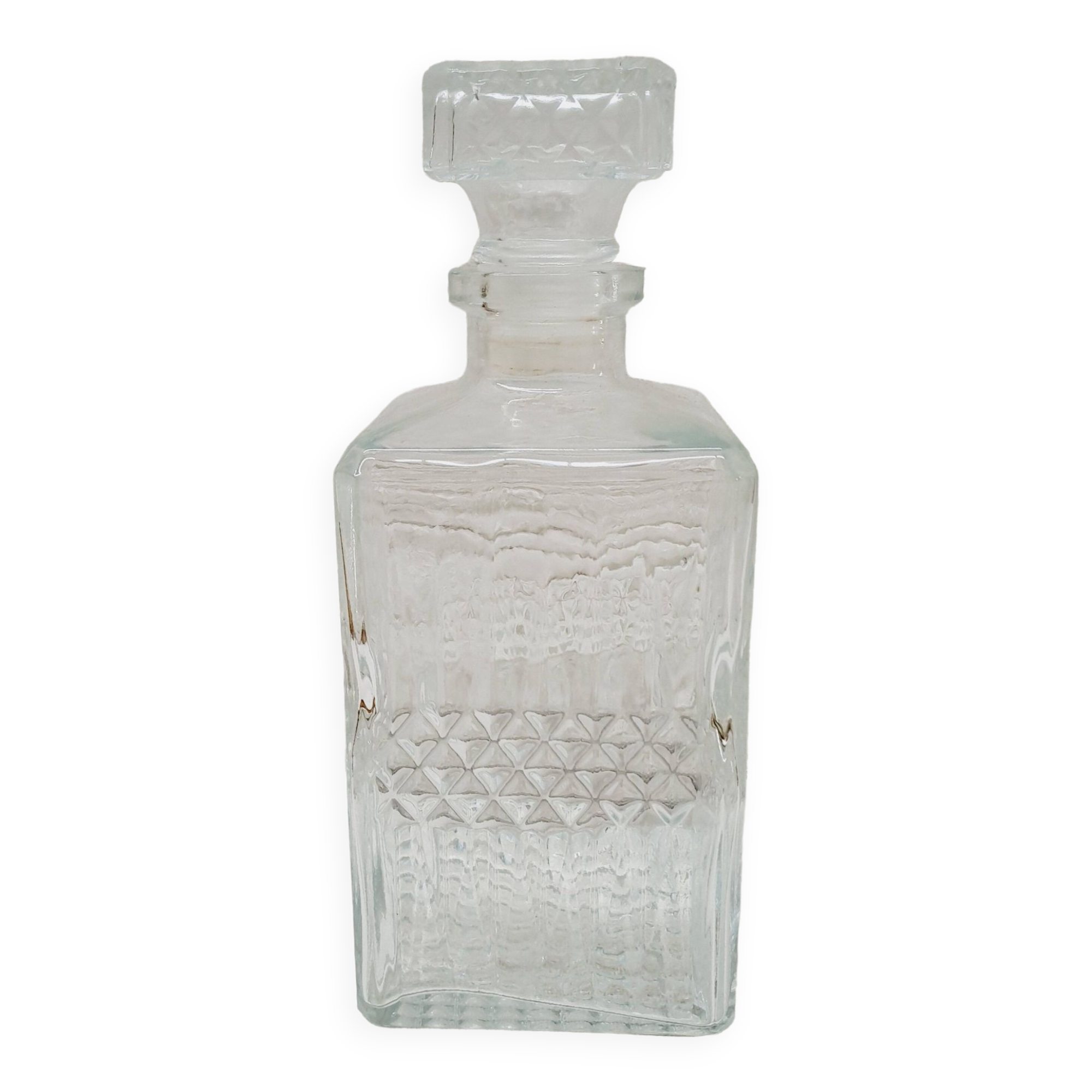 Carafe à whisky verre ciselé Années 70