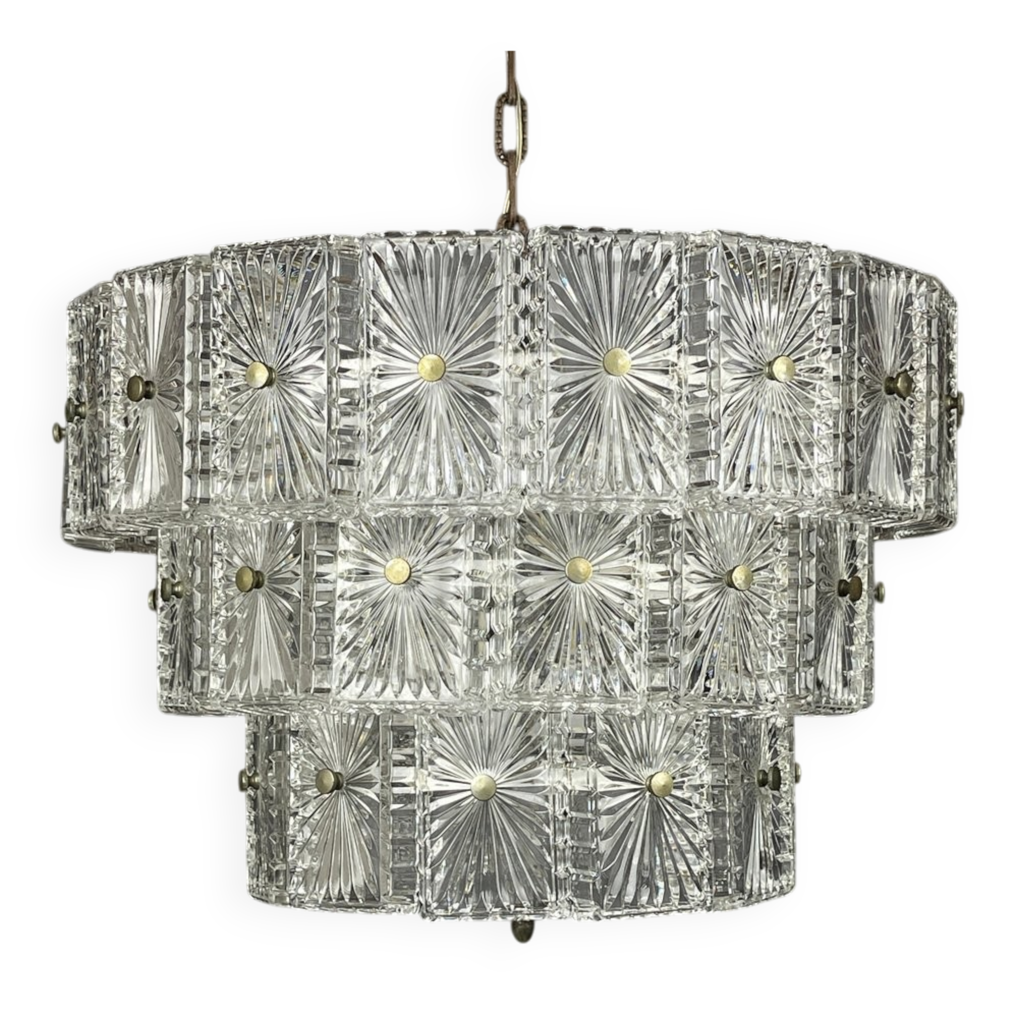 Lustre en cristal vintage, Italie, années 1960
