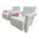 2x Cassina Utrecht chair in beige bouclé, Gerrit Rietveld. In NEW CONDITION!!