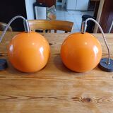 Pair of vintage erco dmi pendants or wall lights