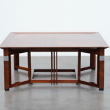 Beautiful and large square Art Deco coffee table