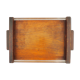 Plateau art déco en bois et verre