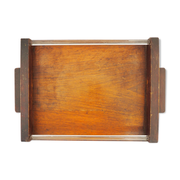 Art Deco top in wood and glass