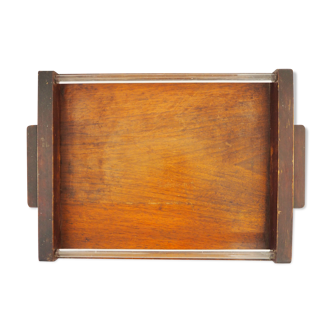 Art Deco top in wood and glass