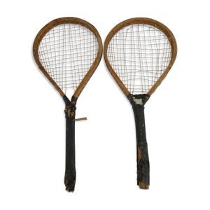 2 anciennes raquettes de badminton