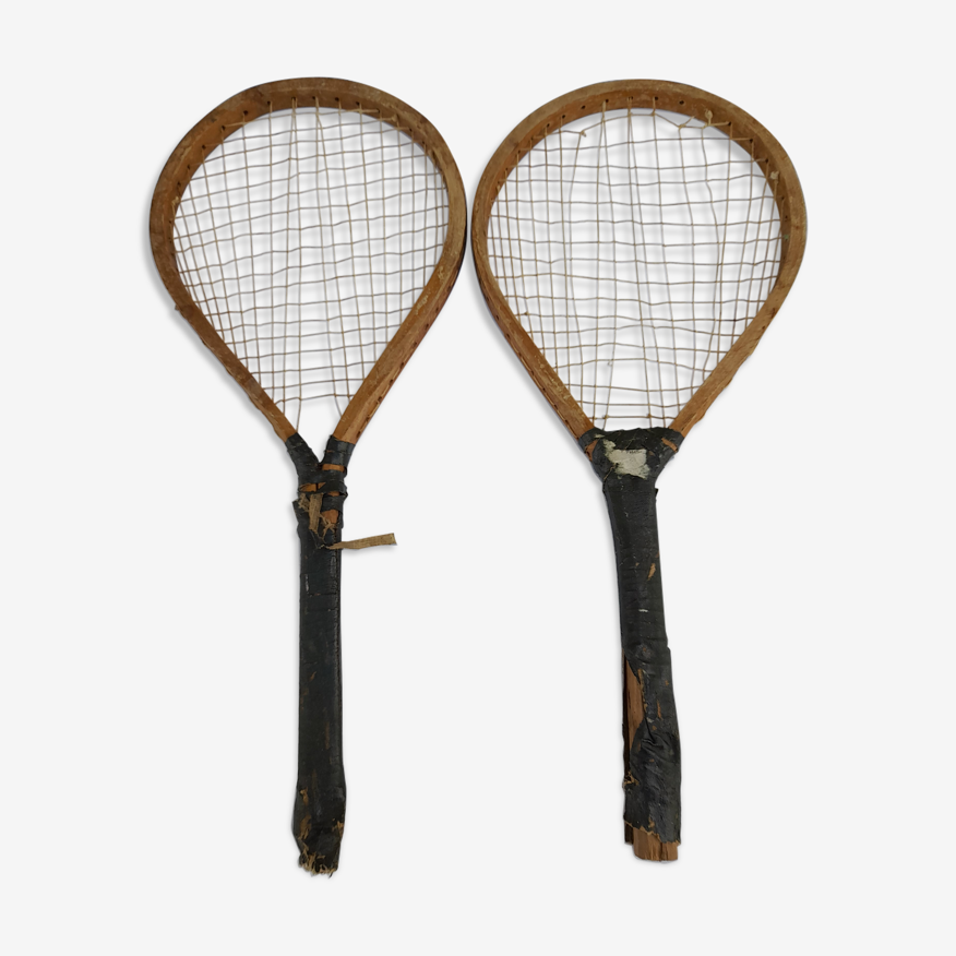 Ancienne raquette de badminton en bois (Regent, Dunlop, etc