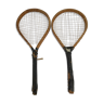 2 old wooden badminton rackets late XIX early XX th