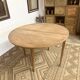 Table ronde pliante en noyer