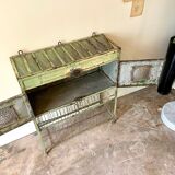 Storage cabinet in water green metal