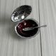 Silver-plated metal shell butter dish